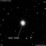 NGC 3982 - спиральная галактика с баром. Описание NGC 3982:, Галактика в созвездии Большая Медведица