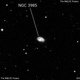 NGC 3985 - спиральная галактика с баром. Описание NGC 3985:, Галактика в созвездии Большая Медведица