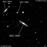 NGC 3987 - спиральная галактика. Описание NGC 3987:, Галактика в созвездии Лев