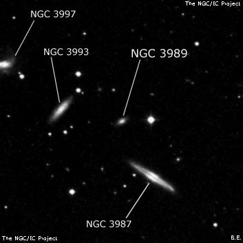 NGC 3989 - спиральная галактика. Описание NGC 3989:, Галактика в созвездии Лев