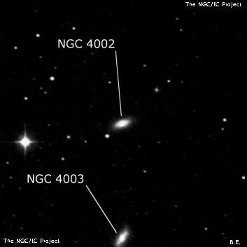 NGC 4002 - галактика. Описание NGC 4002:, Галактика в созвездии Лев