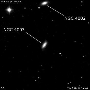 NGC 4003 - спиральная галактика с баром. Описание NGC 4003:, Галактика в созвездии Лев
