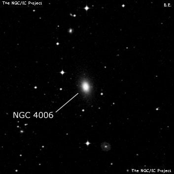 NGC 4006 - эллиптическая галактика. Описание NGC 4006:, Галактика в созвездии Дева