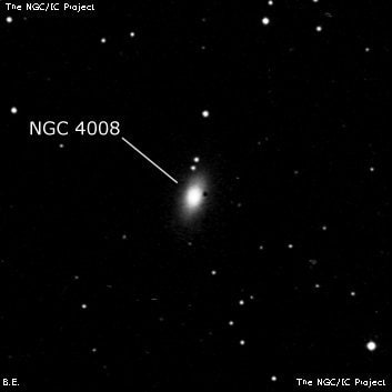 NGC 4008 - эллиптическая галактика. Описание NGC 4008:, Галактика в созвездии Лев