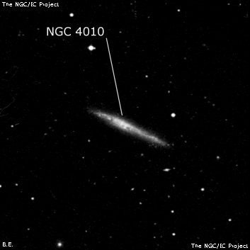 NGC 4010 - спиральная галактика с баром. Описание NGC 4010:, Галактика в созвездии Большая Медведица