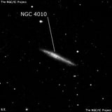NGC 4010 - спиральная галактика с баром. Описание NGC 4010:, Галактика в созвездии Большая Медведица