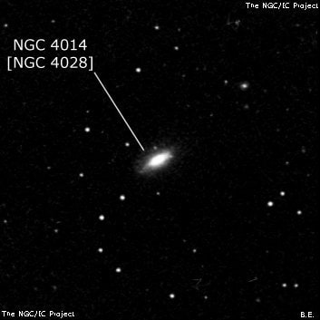 NGC 4014 - линзовидная галактика. Описание NGC 4014:, Объект глубокого космоса в созвездии Волосы Вероники
