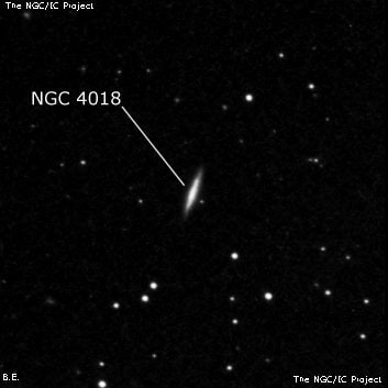 NGC 4018 - галактика. Описание NGC 4018:, Галактика в созвездии Волосы Вероники