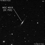 NGC 4019 - спиральная галактика с баром. Описание NGC 4019:, Галактика в созвездии Волосы Вероники