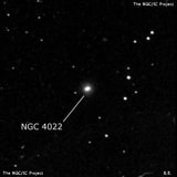 NGC 4022 - линзовидная галактика. Описание NGC 4022:, Галактика в созвездии Волосы Вероники