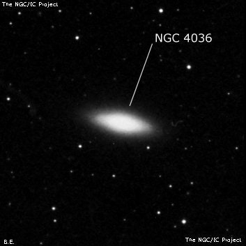 NGC 4036 - галактика. Описание NGC 4036:, Галактика в созвездии Большая Медведица