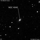 NGC 4040 - эллиптическая галактика. Описание NGC 4040:, Галактика в созвездии Волосы Вероники