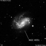 NGC 4051 - спиральная галактика с баром. Описание NGC 4051:, Галактика в созвездии Большая Медведица