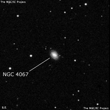 NGC 4067 - спиральная галактика. Описание NGC 4067:, Галактика в созвездии Дева