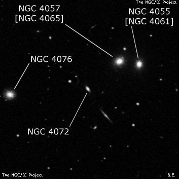 NGC 4072 - линзовидная галактика. Описание NGC 4072:, Галактика в созвездии Волосы Вероники