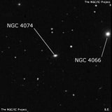 NGC 4074 - линзовидная галактика. Описание NGC 4074:, Галактика в созвездии Волосы Вероники