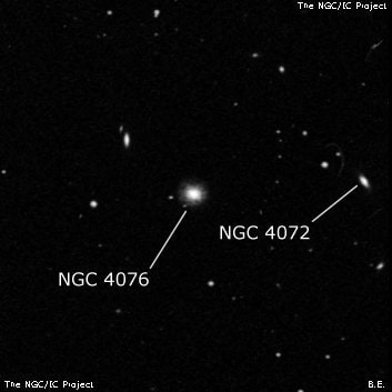 NGC 4076 - галактика. Описание NGC 4076:, Галактика в созвездии Волосы Вероники