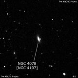 NGC 4078 - линзовидная галактика. Описание NGC 4078:, Объект глубокого космоса в созвездии Дева