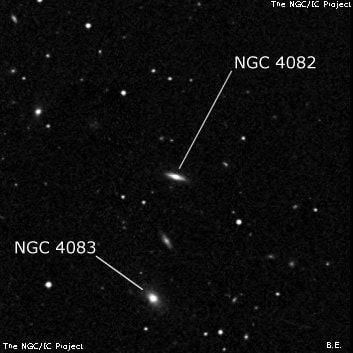 NGC 4082 - линзовидная галактика. Описание NGC 4082:, Галактика в созвездии Дева