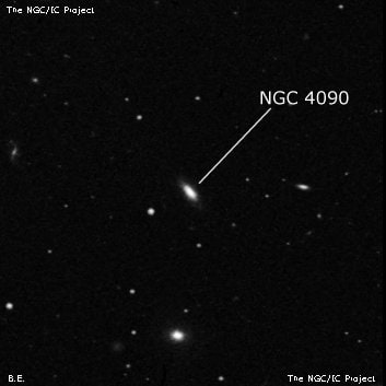 NGC 4090 - галактика. Описание NGC 4090:, Галактика в созвездии Волосы Вероники