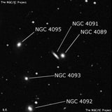 NGC 4091 - галактика. Описание NGC 4091:, Галактика в созвездии Волосы Вероники