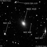 NGC 410 - галактика. Описание NGC 410:, Галактика в созвездии Рыбы