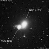 NGC 4105 - эллиптическая галактика. Описание NGC 4105:, Галактика в созвездии Гидра