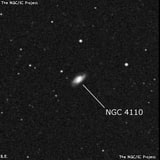 NGC 4110 - спиральная галактика с баром. Описание NGC 4110:, Галактика в созвездии Волосы Вероники