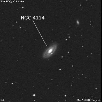 NGC 4114 - спиральная галактика с баром. Описание NGC 4114:, Галактика в созвездии Ворон