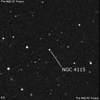 NGC 4115 - одиночная звезда. Описание NGC 4115:, Двойная звезда в созвездии Волосы Вероники