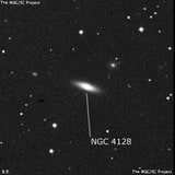 NGC 4128 - линзовидная галактика. Описание NGC 4128:, Галактика в созвездии Дракон