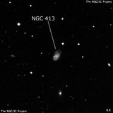 NGC 413 - спиральная галактика. Описание NGC 413:, Галактика в созвездии Кит