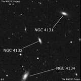 NGC 4132 - спиральная галактика. Описание NGC 4132:, Галактика в созвездии Волосы Вероники