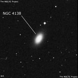 NGC 4138 - линзовидная галактика. Описание NGC 4138:, Галактика в созвездии Гончие Псы