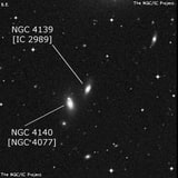 NGC 4139 - спиральная галактика с баром. Описание NGC 4139:, Галактика в созвездии Дева