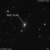 NGC 4148 - линзовидная галактика. Описание NGC 4148:, Галактика в созвездии Гончие Псы