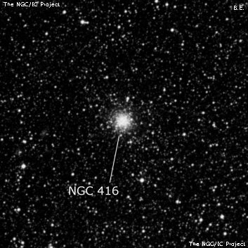 NGC 416 - рассеянное скопление звёзд. Описание NGC 416:, Шаровое скопление в созвездии Тукан