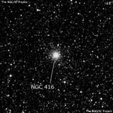 NGC 416 - рассеянное скопление звёзд. Описание NGC 416:, Шаровое скопление в созвездии Тукан