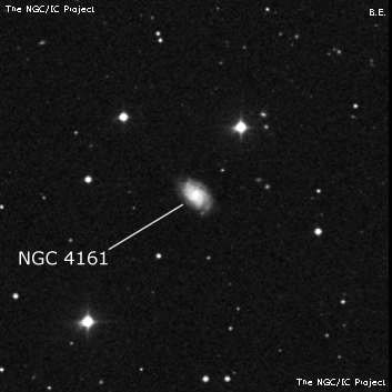 NGC 4161 - спиральная галактика. Описание NGC 4161:, Галактика в созвездии Большая Медведица
