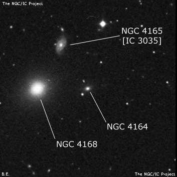 NGC 4164 - эллиптическая галактика. Описание NGC 4164:, Галактика в созвездии Дева