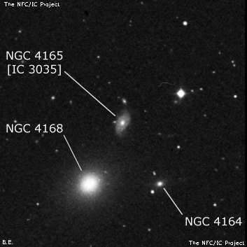 NGC 4165 - спиральная галактика с баром. Описание NGC 4165:, Галактика в созвездии Дева