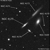 NGC 4175 - галактика. Описание NGC 4175:, Галактика в созвездии Волосы Вероники