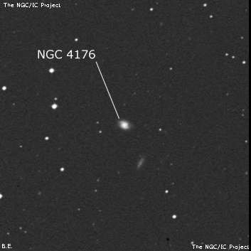 NGC 4176 - спиральная галактика. Описание NGC 4176:, Галактика в созвездии Дева