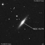 NGC 4179 - линзовидная галактика. Описание NGC 4179:, Галактика в созвездии Дева