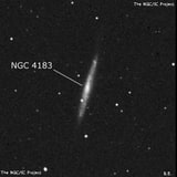 NGC 4183 - спиральная галактика. Описание NGC 4183:, Галактика в созвездии Гончие Псы