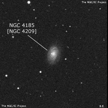 NGC 4185 - галактика. Описание NGC 4185:, Галактика в созвездии Волосы Вероники