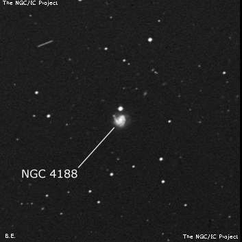 NGC 4188 - спиральная галактика. Описание NGC 4188:, Галактика в созвездии Ворон