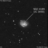 NGC 4189 - спиральная галактика с баром. Описание NGC 4189:, Галактика в созвездии Волосы Вероники