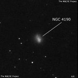 NGC 4190 - галактика. Описание NGC 4190:, Галактика в созвездии Гончие Псы