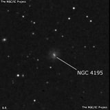 NGC 4195 - спиральная галактика с баром. Описание NGC 4195:, Галактика в созвездии Большая Медведица